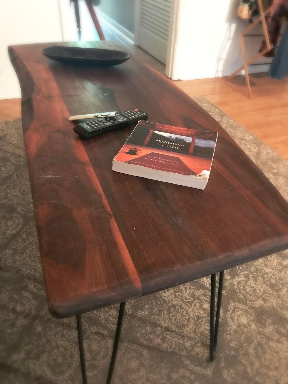 Thumbnail: Live Edge Walnut Table with Hairpin Legs
