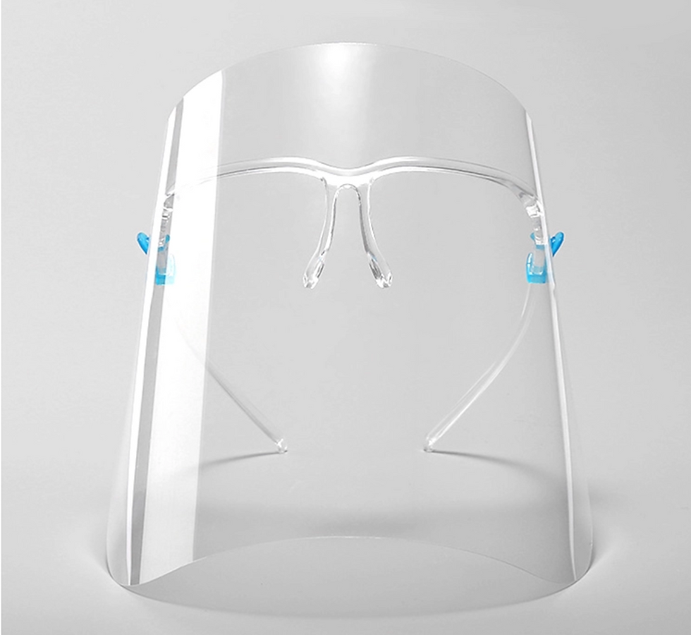 Thumbnail: Face Shields Acrylic Glasses and Clear Films Set, Reusable and Cleanable, 2 pcs