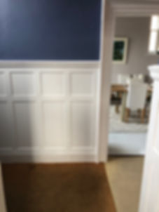 White halfwall period wall panelling