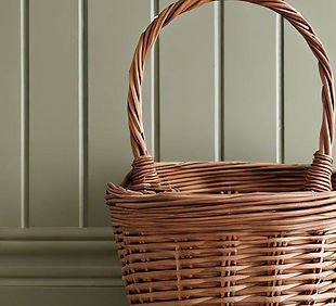 Green Tongue and Groove wall panels behind basket