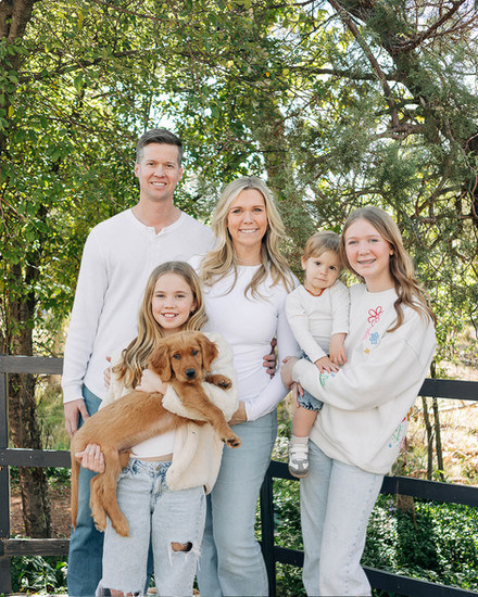 Family with kids and dog at The Strawberry Inn