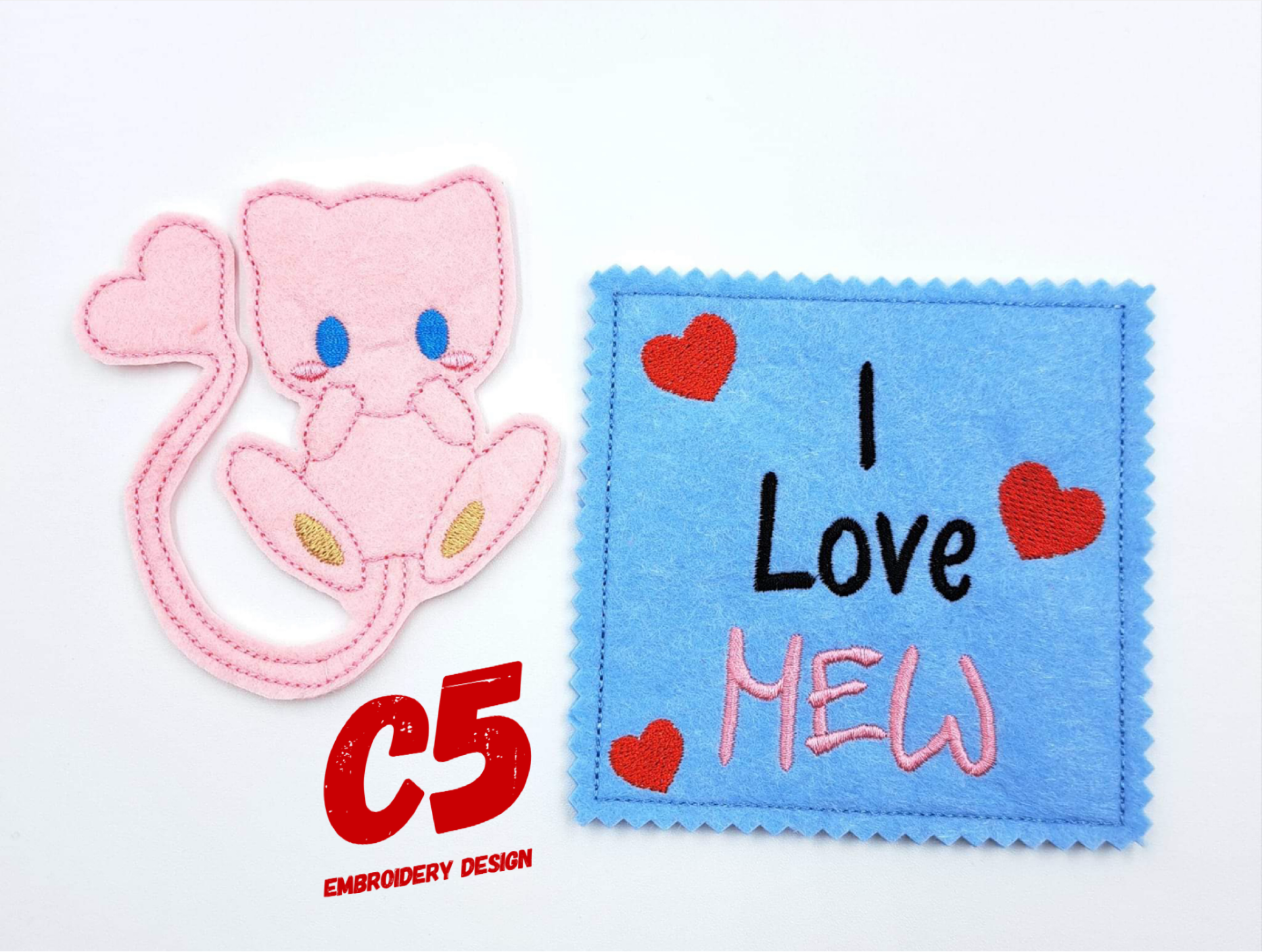 Pocket Monster - I love MEW - Card and Finger Puppet - Valentines Day