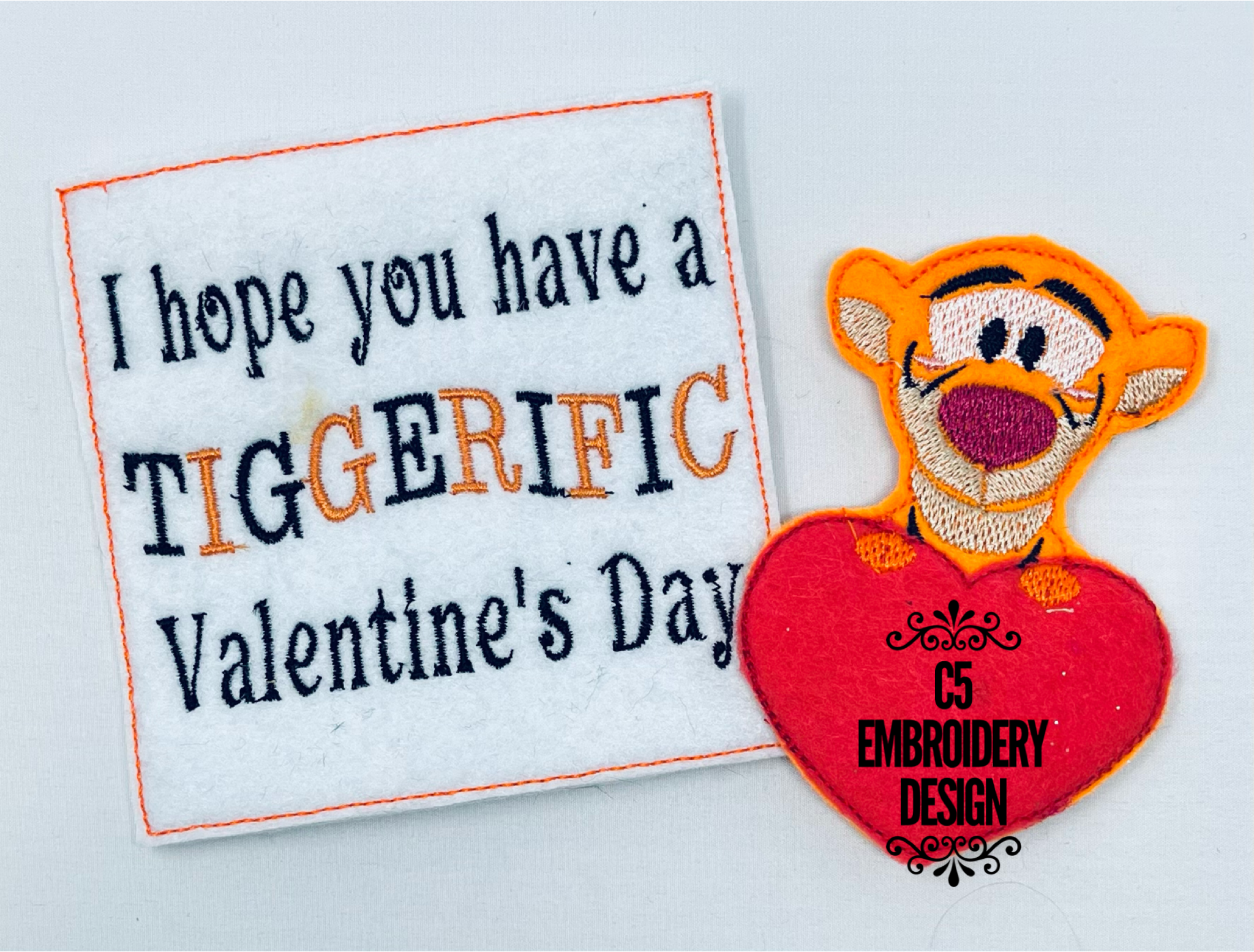 Bouncing Tiger Card and Finger Puppet - Valentines Day