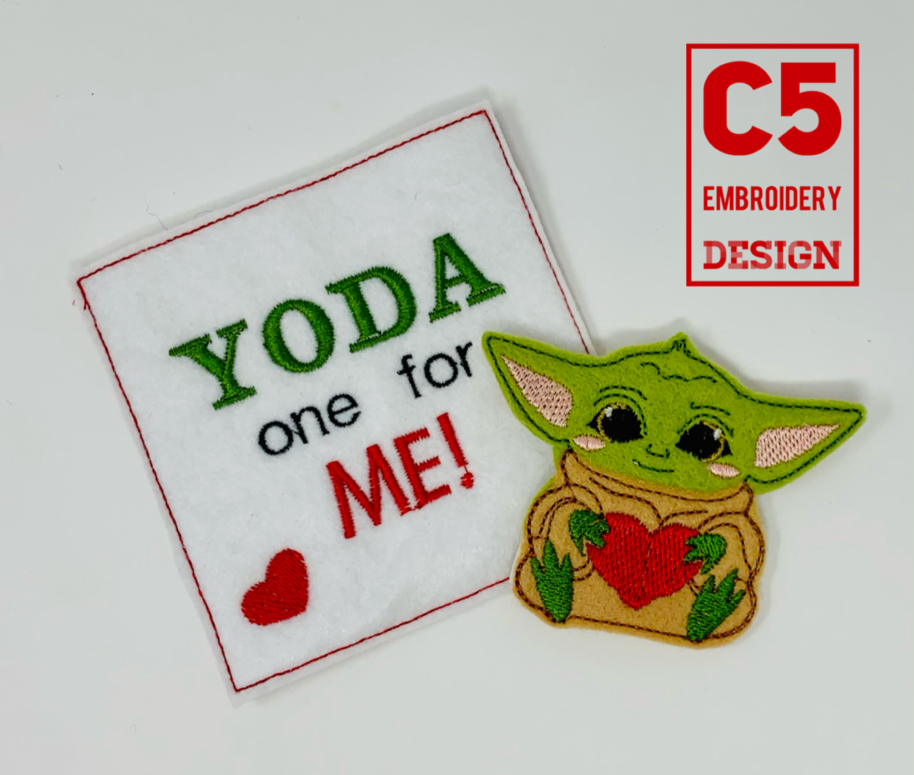 Green Alien Valentine's Day Card Pouch and Finger Puppet