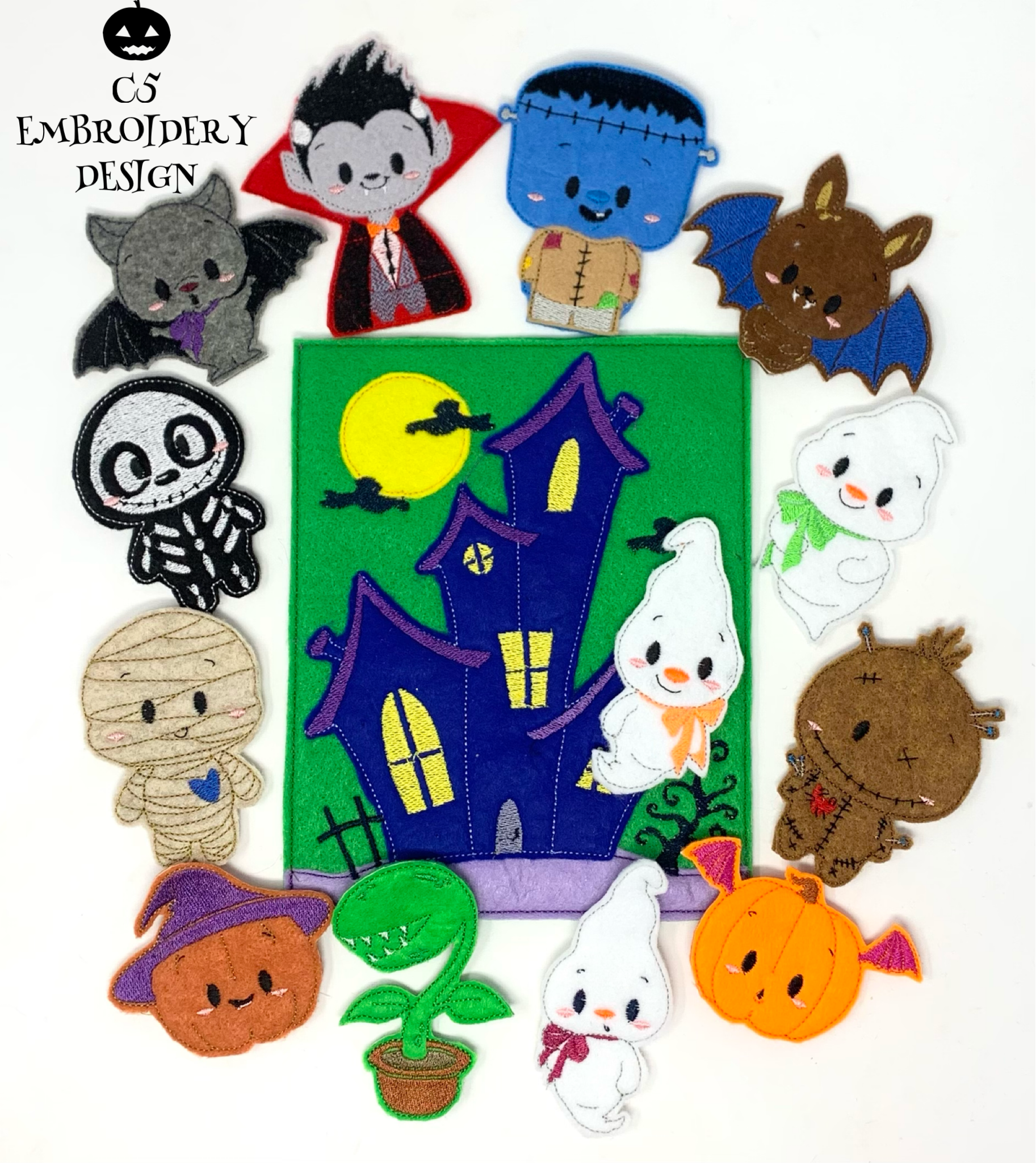 Halloween Monsters Finger Puppet Set