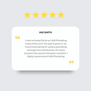 Google Review 5 star customer for LMN Plumbing work