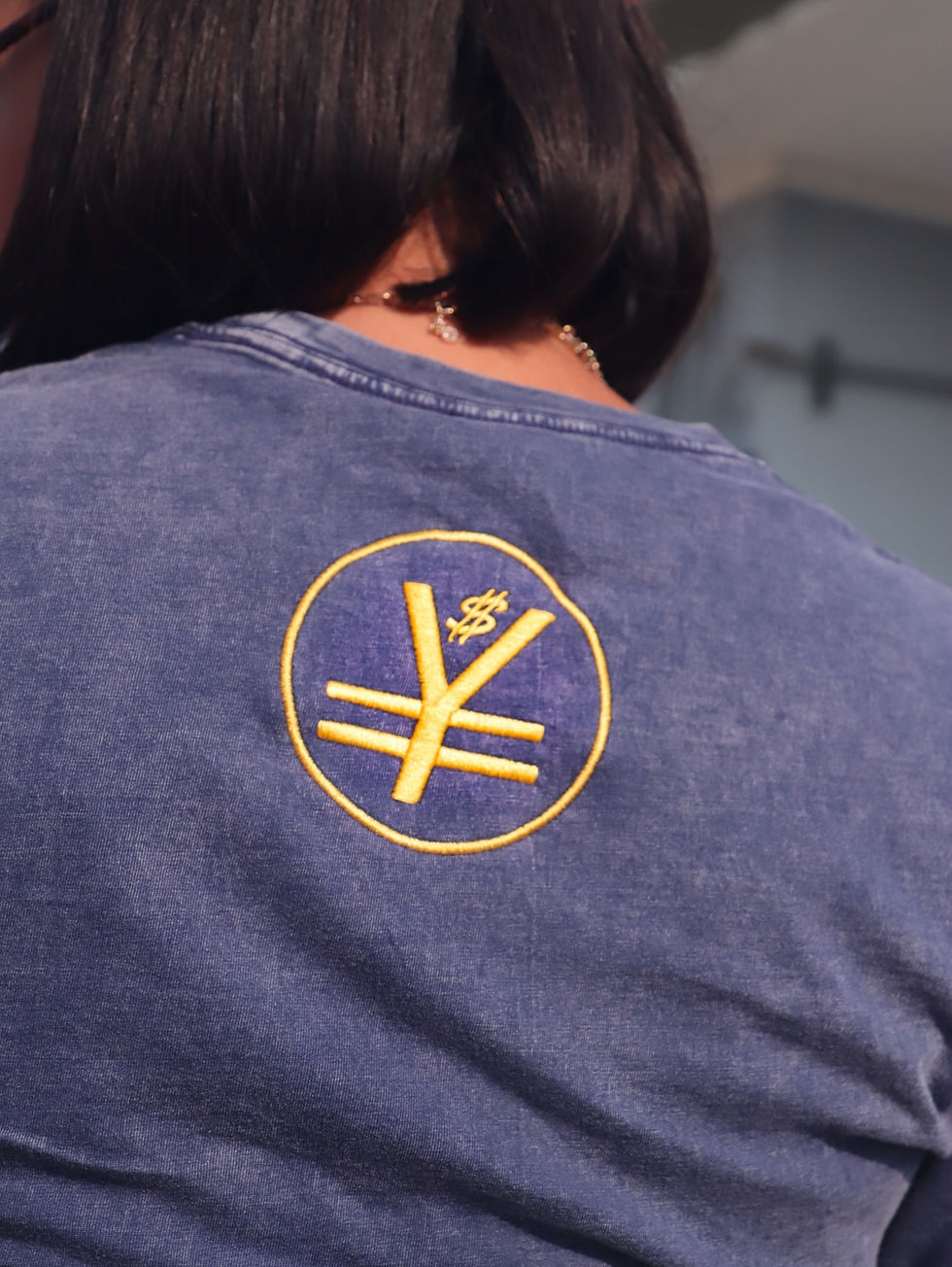 Thumbnail: YL2 Stone Wash Logo Tee - Blue Stone