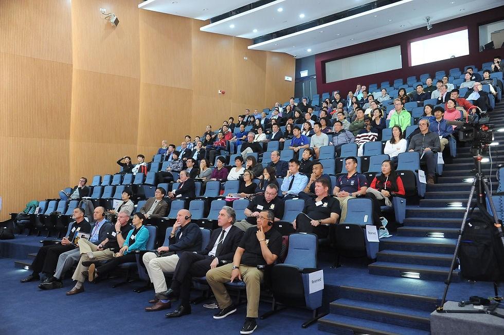 "Sport can change lives" attendees. More than 200 delegates attend during the day.