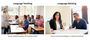 language teaching vs. language advising