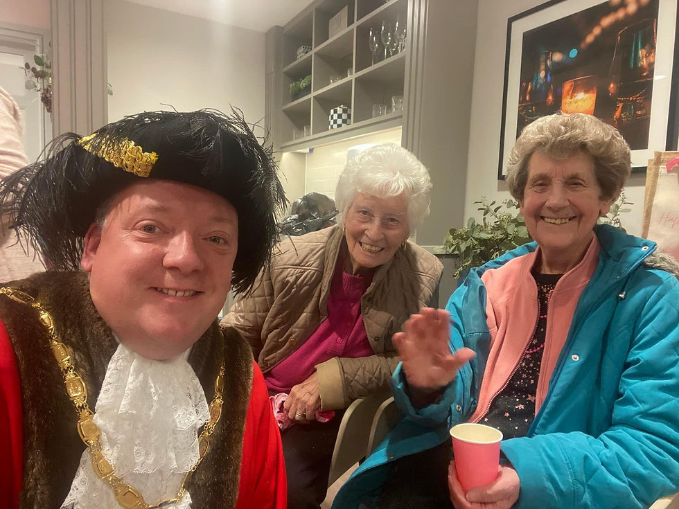 Mayor of Patchway at Lovell Place Care Home's 'Pink Ladies Night'