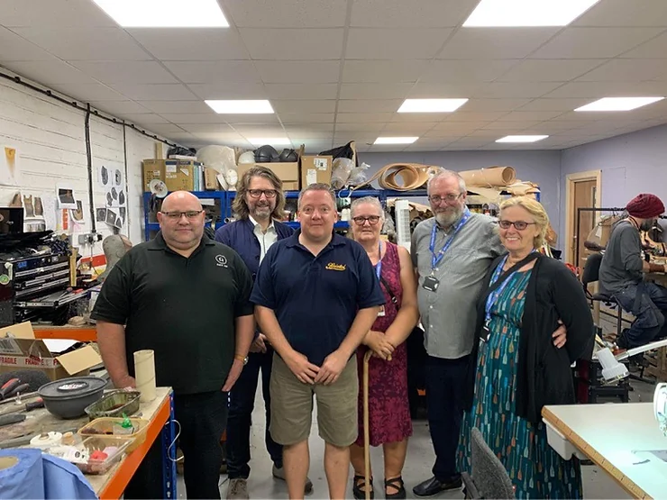 Mayor Cllr Dayley Lawrence and Patchway Councillors visiting the set of 'The Winter King' in Patchwa