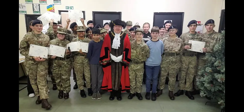 Mayor of Patchway visiting Patchway Army Cadets