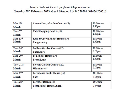 Four Towns and Vale Link Community Transport Trips