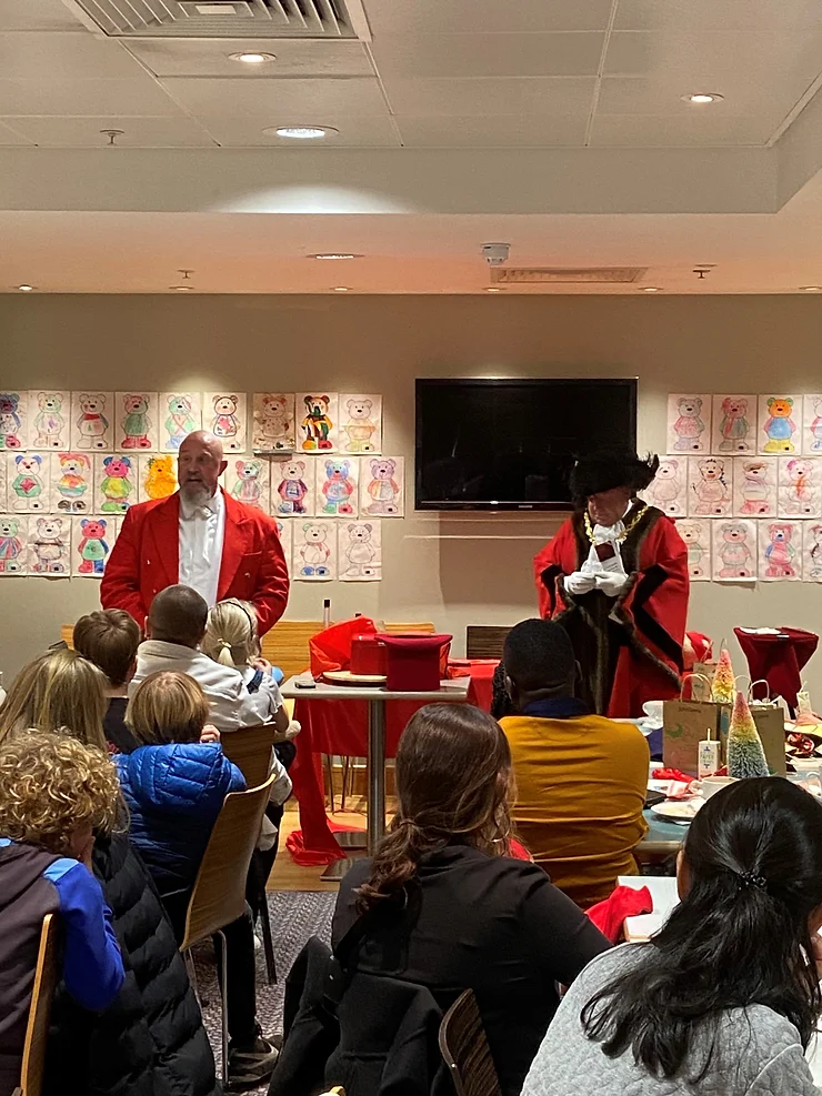 Mayor of Patchway Cllr Dayley Lawrence at John Lewis' family afternoon tea & Christmas magic show fo