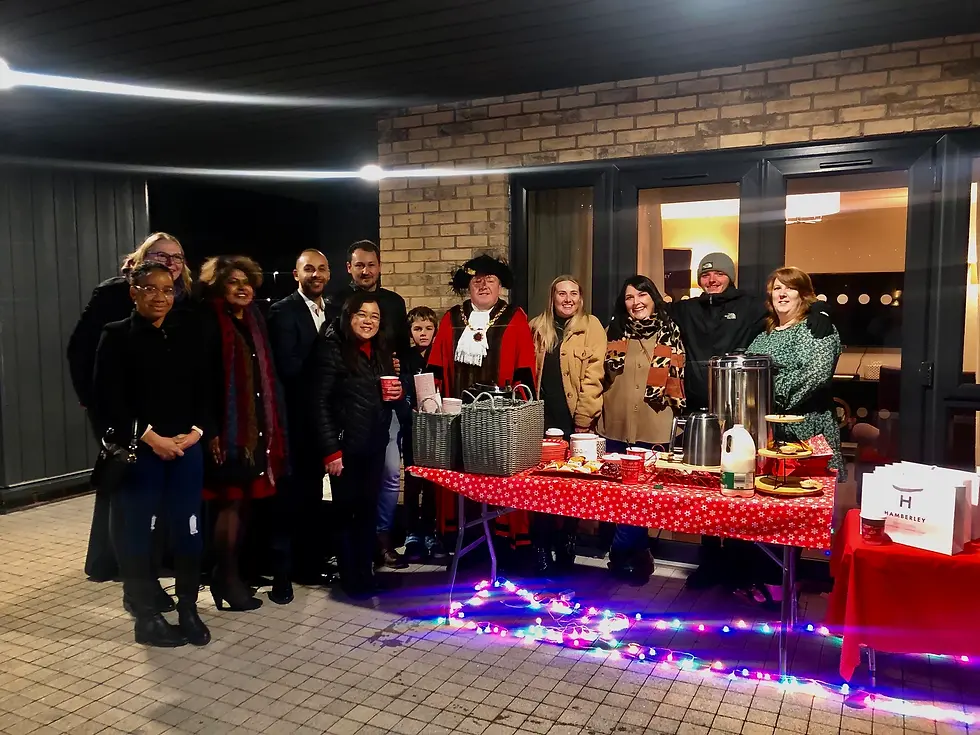 Mayor of Patchway at Lovell Place Care Home's Christmas light switch on