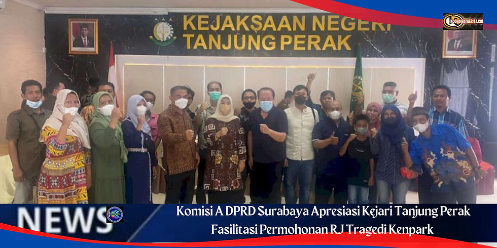 Apresiasi itu disampaikan Camelia Habiba ketika mendampingi para korban ke Kejari Tanjung Perak saat bersamaan perkara kasus ambrolnya perosotan Kenpark ini dilimpahkan pihak penyidik Polres Pelabuhan Tanjung Perak ke Jaksa Penuntut Umum (JPU) Kejari Tanjung Perak,