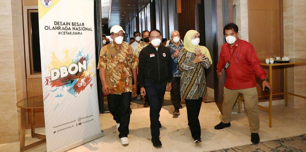 Persiapan Olimpiade 2024, Gubernur Khofifah Minta Kemenpora Bantu Instensifkan Pendampingan Atlet dan Pelatih Jatim. (Foto: Iswanto)