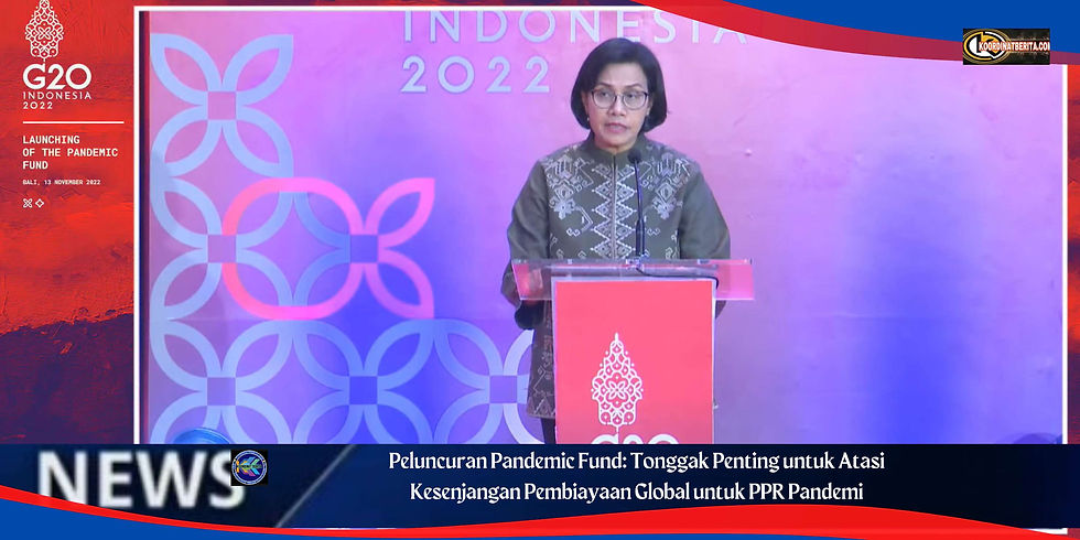 “Dana Pandemi akan memainkan peran kunci dalam menjembatani kerja sama di antara anggota G20 baik negara maju maupun berkembang, anggota non-G20, dan pemangku kepentingan, termasuk filantropi, sektor swasta, dan organisasi masyarakat sipil,” kata Menteri Sri Mulyani dalam pidatonya.