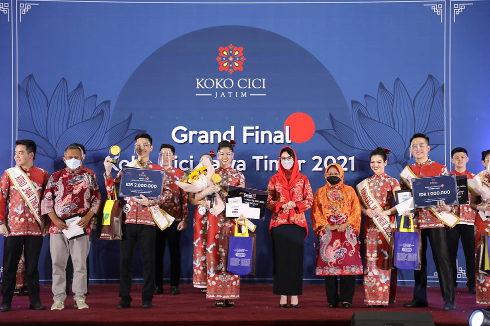 Ketua TP PKK Provinsi Jawa Timur Arumi Bachsin Emil Elestianto Dardak mengharapkan pemenang maupun peserta Koko Cici Jawa Timur Tahun 2021 di Graha Unesa
