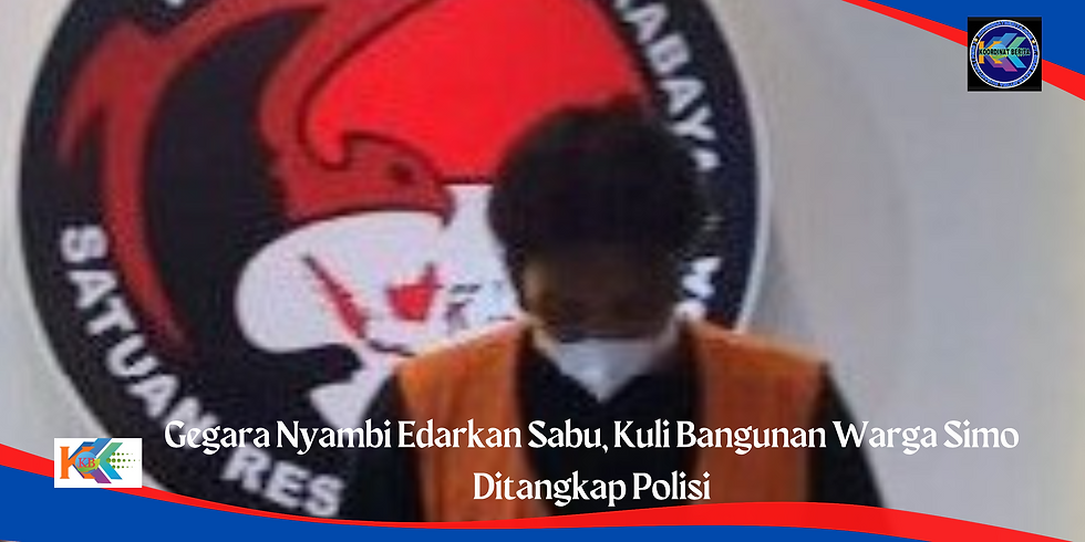 Penangkapan tersangka KZ berawal dari adanya informasi masyarakat terkait peredaran dan penyalahgunaan narkotika jenis sabu Mendengar informasi itu, anggota Satnarkoba Polrestabes Surabaya, langsung melakukan pengintaian di Hotel Jalan Dukuh Kupang Timur Surabaya.