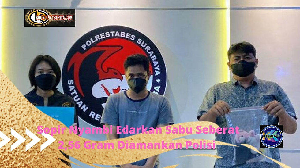 Berdasarkan informasi itu, petugas langsung melakukan penangkapan di krembangan
Pelaku membeli barang haram tersebut kepada temannya berinisial RH yang saat ini masuk dalam Daftar Pencarian Orang (DPO) sebanyak 1 gram sabu-sabu.