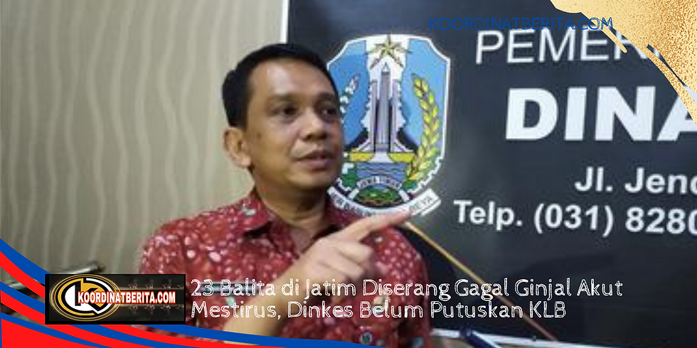 Erwin mengatakan, pasien yang tengah dirawat akibat gagal ginjal akut misterius tersebut berasal dari Jatim dan dari luar Jatim. Lebih lanjut, Erwin mengatakan data tersebut merupakan data dari Ikatan Dokter Anak Indonesia (IDAI) selama rentang beberapa bulan terakhir.