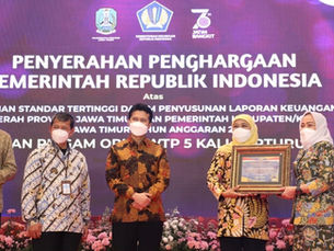 Jawa Timur Dapat Penghargaan Opini WTP dari Pemerintah Pusat