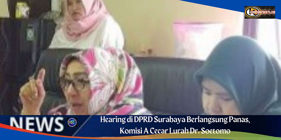 Pertiwi Ayu Krishna, Ketua Komisi A tampak kesal dan marah, saat mencecar Amari, Lurah Dr. Soetomo. Ketika dimintai pertanggungjawaban, atas keteledorannya menyimpan arsip dibagian bangunan rusun Grudo tersebut.