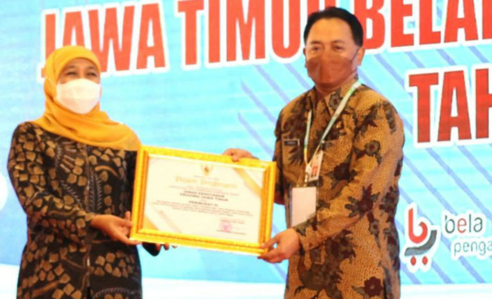 Gubernur Jawa Timur Khofifah Indar Parawansa, mwngatakan bahwa dari 38 kabupaten kota di Jatim baru ada sebanyak 21 pemda yang bergabung dalam Jatim Bejo. Ia berharap tahun mendatang seluruh pemda di Jatim sudah bergabung ke Jatim Bejo dan menyukseskan program belanja online dari UKM. (Foto: Ayul)