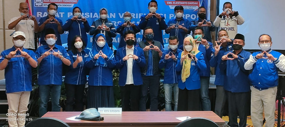 Ketua DPD Partai Demokrat Jawa Timur Emil Elistianto Dardak menyebut Jawa Timur dengan jumlah 38 DPC sampai saat ini sebagai salah satu provinsi yang memiliki progres verifikasi paling tinggi dibanding daerah lain.