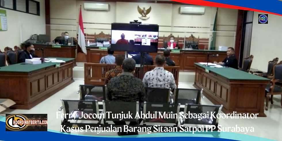 Ferry Jocom lalu dilakukan penahanan di Rutan Kelas 1 Surabaya Cabang Kejati Jatim.
Ia disangkakan melanggar Pasal 10 huruf a, Pasal 10 huruf b Jo. Pasal 15 Jo. Pasal 18 UU RI Nomor 31 Tahun 1999 tentang Pemberantasan Tindak Pidana Korupsi sebagaimana telah diubah dengan UU RI Nomor 20 Tahun 2001 tentang perubahan atas UU RI Nomor 31 Tahun 1999 tentang Pemberantasan Tindak Pidana Korupsi.