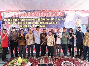 Peresmian Gapura Kemerdekaan Bibis Tama RT 3 di Hadiri DPRD Surabaya