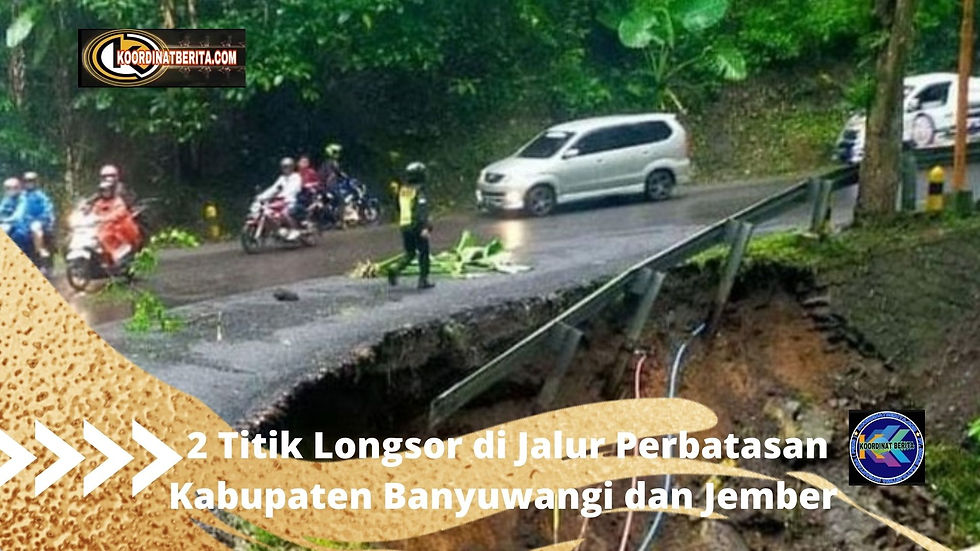 Laporan Koordinatberita.com setempat. Amblesnya jalur di Gumitir itu terjadi pada sekira pukul 13.00 WIB, Minggu (23/10/2022). Jalur jalan yang ambles karena longsor pada KM 40.400 atau atas patung Gandrung, Kecamatan Kalibaru, Banyuwangi.