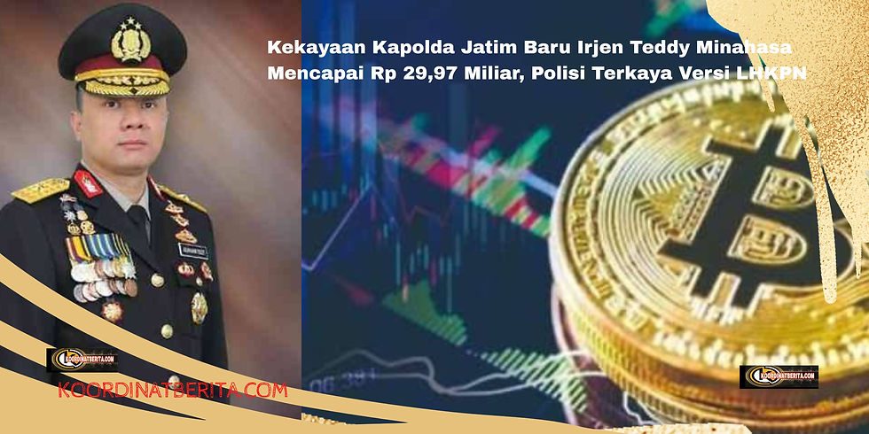 Dari pantauan di situs elhkpn.kpk.go.id, Selasa (20/9/2022) pada periode 2021, diketahui total harta kekayaan Teddy sebesar Rp29,97 miliar. Mayoritas, harta kekayaannya berasal dari tanah dan bangunan.