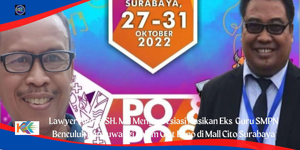 "Saya sangat mengapresiasi, apa yang menjadi langka dan program guru saya Drs Nasikan, Mpd. Saat itu menjadi pendidik di SMPN Benculuk Banyuwangi tahun 1982" terang Agung Silo Widodo Basuki, SH. MH