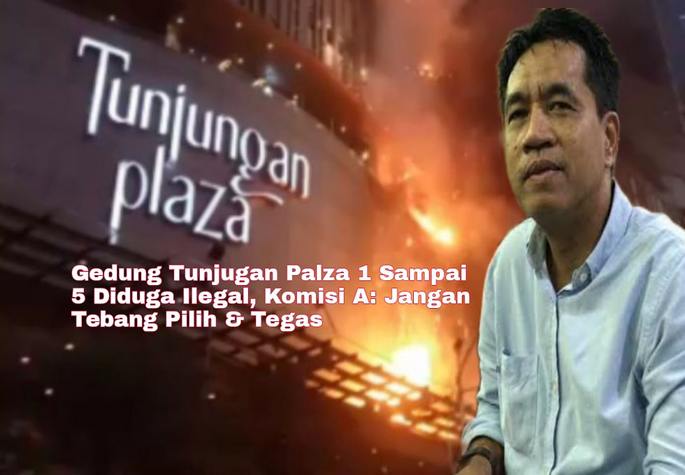 “Yang menarik ketika saya tanyakan ke Dinas Perumahan Rakyat dan Kawasan Permukiman serta Pertanahan, ternyata Tunjungan Plaza 1, 2, 3, dan 4 belum memiliki SLF. Termasuk Tunjungan Plaza (TP) 5 yang kemarin terbakar juga belum memiliki SLF,” papar Imam.
