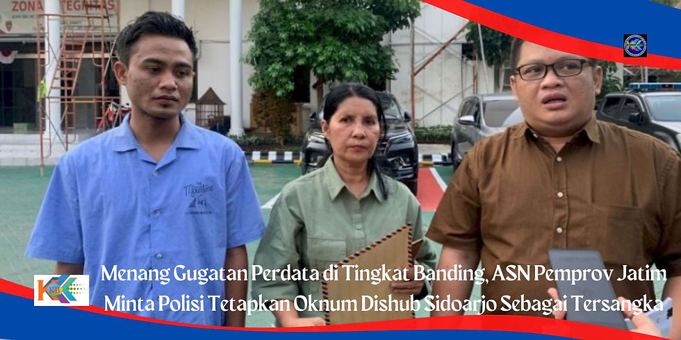 "Laporan sudah saya lakukan pada 21 April 2022 lalu dengan tanda bukti lapor Nomor 360/IV/RES.1.19/2021/RESKRIM/SPKT POLRESTABES SURABAYA," terangnya.