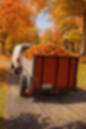 Autumn Roadside Van with Overflowing Leaves.png