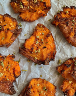 Crispy Smashed Sweet Potatoes 🧡🤤