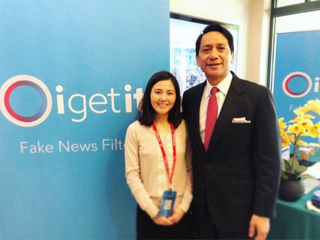 Urteaga氏 Fake Newsを見抜く技術と、高良の詐欺犯の声を認識して自動切断する技術。
