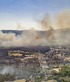 Ville impacte par un incendie de foret