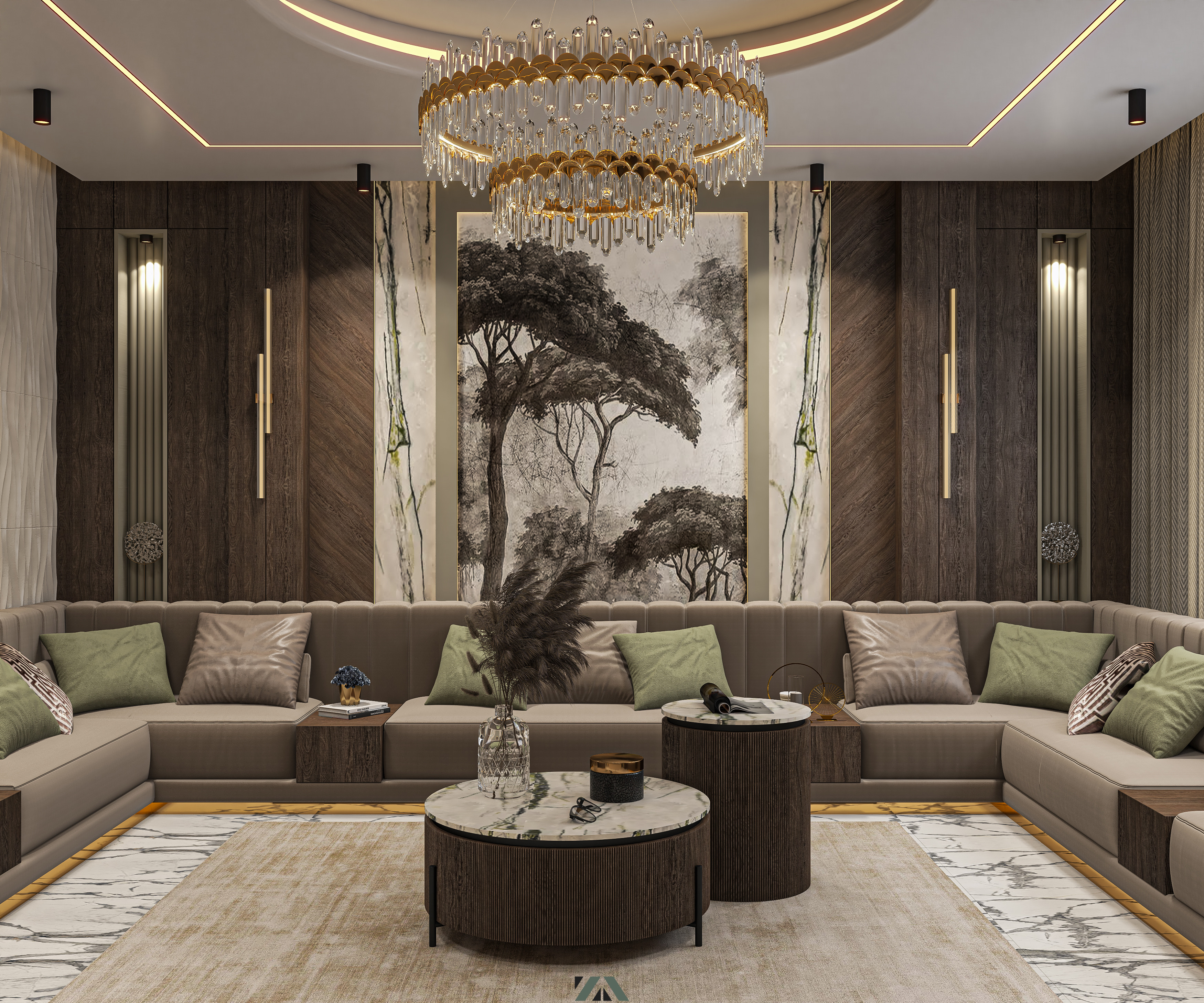 Z918-تصميم ديكور مجلس رجال - ZeinStudio - تصميم داخلي