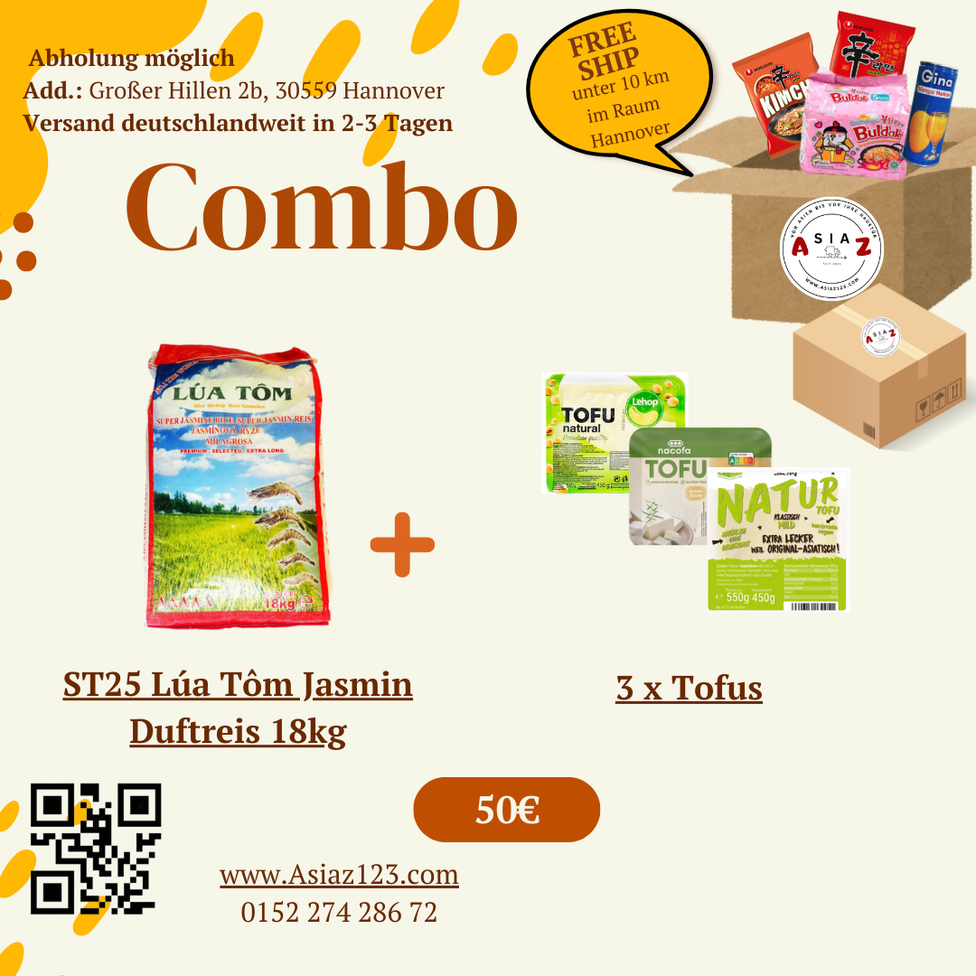 Combo (3x Tofus, St25 Lúa Tôm Duftreis 18kg)