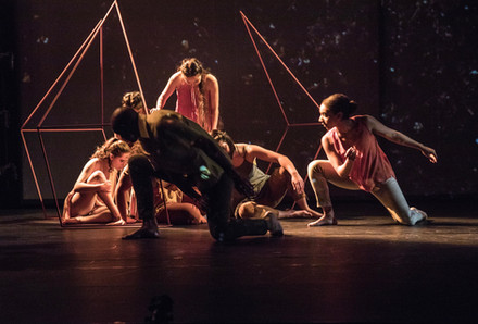 Tracks and Traces performed by the students in the Theatre and Dance Department at UCSD. Photo by Manuel Roten