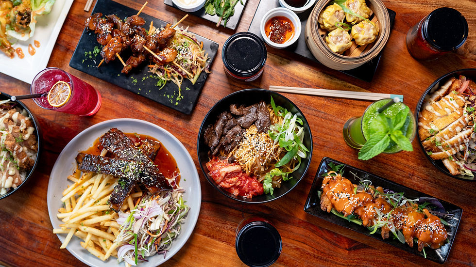Asian fusion dining atmosphere