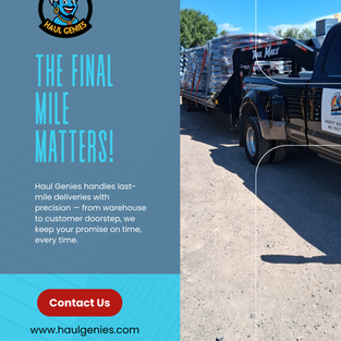 Haul Genies last-mile delivery service handling freight from warehouse to customer doorstep with precision and on-time delivery.