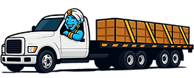 Flatbed Truck Hauling Equipment – Haul Genies Freight Carrier