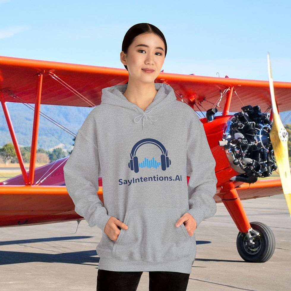 Thumbnail:  SayIntentions gray Logo Heavy Blend™ Hoodie