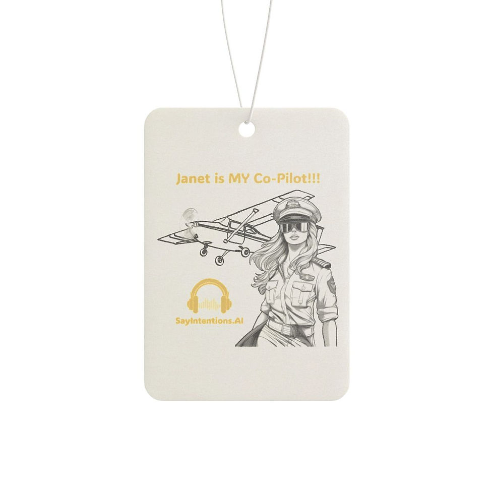 "Janet is MY Co-Pilot" SimPit Air Freshener