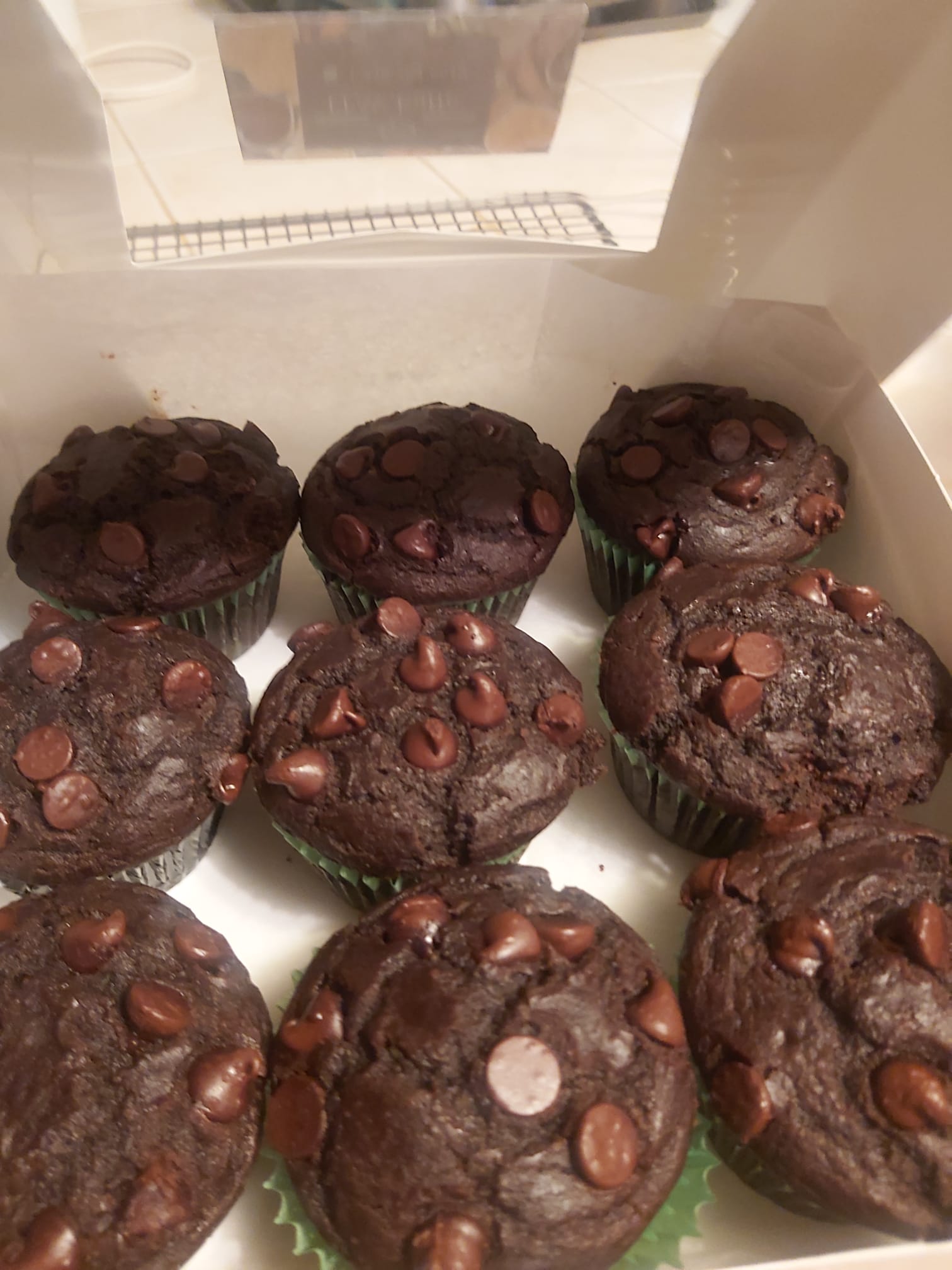 Chocolate Chocolate Chip Muffins